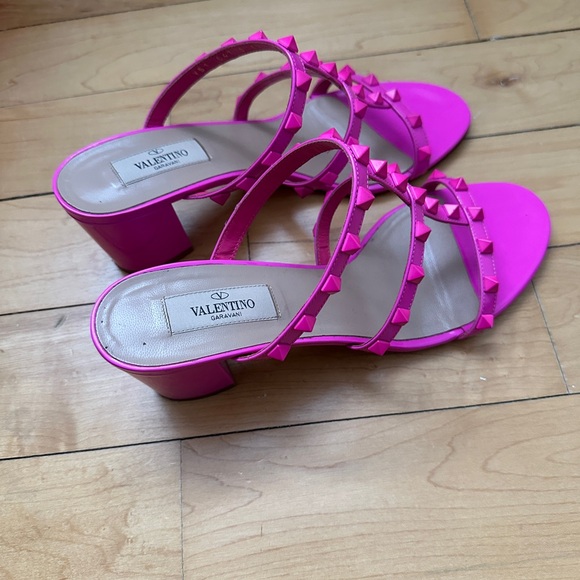 Valentino Garavani Rockstud Heeled Sandals Pink - Picture 5 of 7